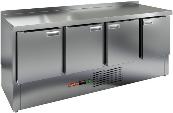 Холодильный стол HICOLD GNE 1111/TN, нижн, 4 двери (-2...+10°С)